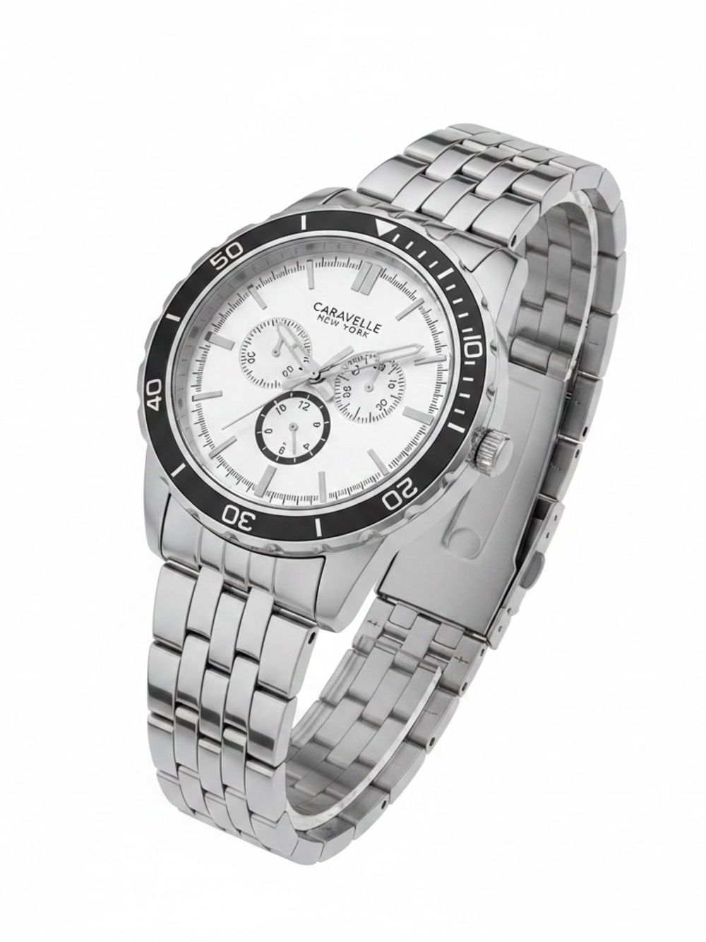 Caravelle New York by Bulova 43A132 Mens Silver Dial Quartz Watch brand new
